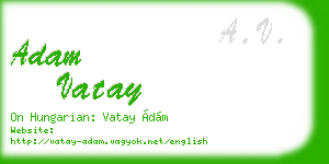 adam vatay business card